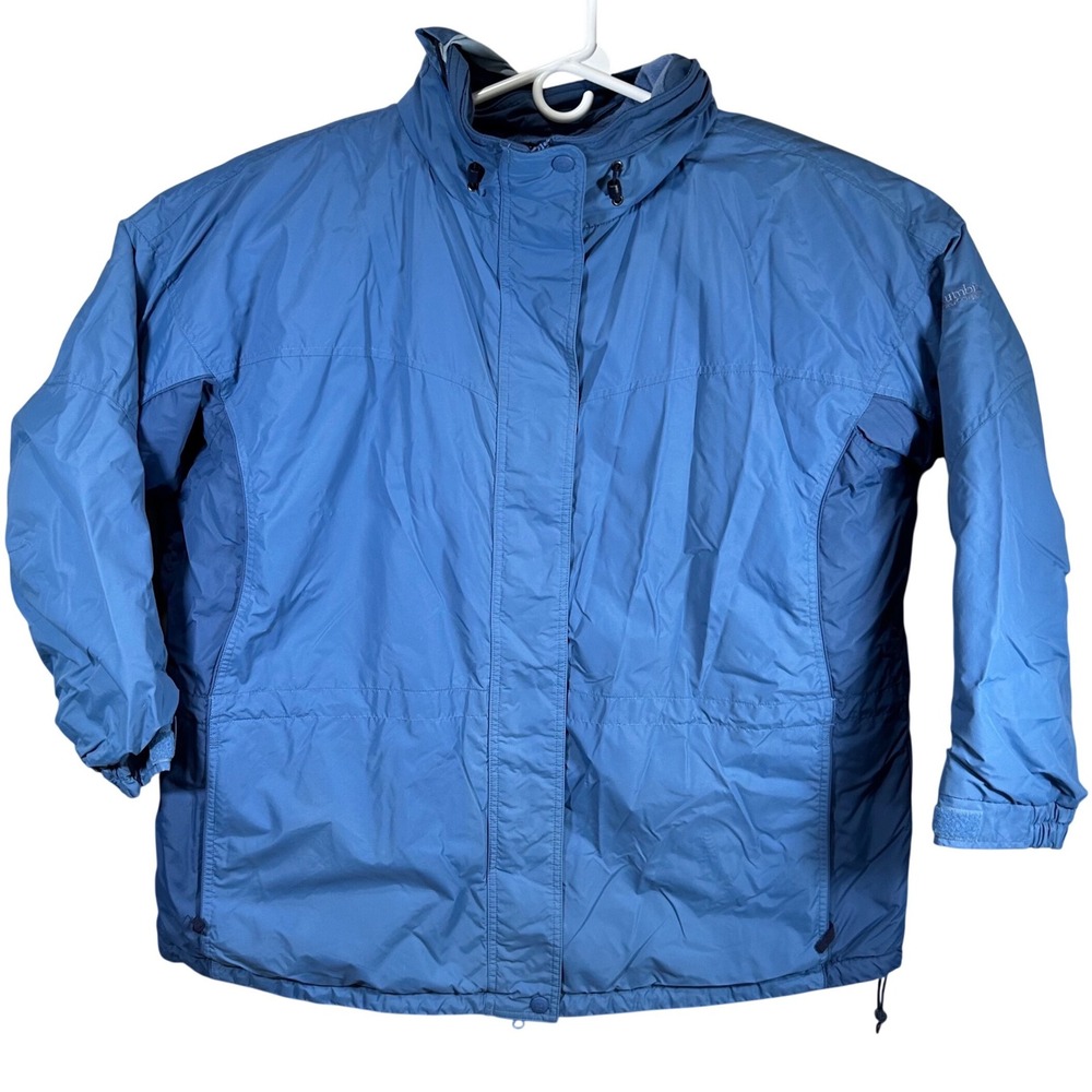 Columbia Sportswear Blue Fleece Lined Hooded Jacket Women's 3X Plus Size